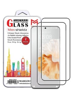 Buy 2 Pack For Huawei P60 Pro Tempered Glass Screen Protector Anti Scratch Bubble Free Clear in UAE