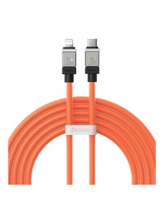 Buy Type C To Lightning 2M 20W Fast Charging Cable CoolPlay Series For iPhone 14/13/12/11 Orange in UAE