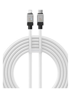 اشتري Type C To Lightning Cable (2M), 20W Power Delivery USB C iPhone Cables Type C iPhone Charger Cord Fast Charging Data Cables Zinc Alloy Connector for iPhone 14/13/ 12 Pro Max / 12/11 Pro/X/XS/XR / 8 Plus- White White في الامارات