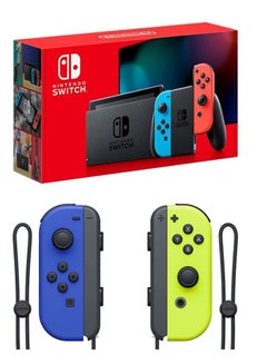 Buy Switch Console (Extended Battery) and Neon Blue and Red Joy‑Con With Extra Neon Yellow and Blue Joy‑Con in UAE