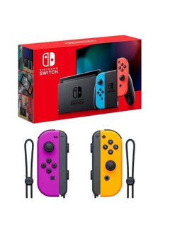 Buy Switch Console (Extended Battery) and Neon Blue and Red Joy‑Con With Extra Neon Purple and Neon Orange Joy‑Con in UAE