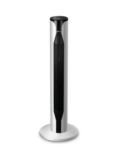 Buy Tower Fan With Remote Control, Touch Panel, 3 Speed Control, 3 Modes, 12 Hours Timer, 100% Copper Motor And Large Airflow - Sleep Peacefully TWISTER 36 Black And White in Saudi Arabia