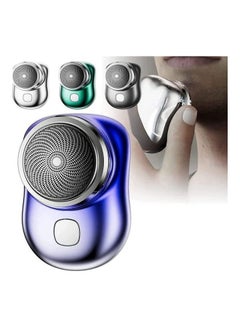 Buy Mini 2023 New Pocket Portable Electric Shaver, Magic USB Rechargeable Travel Razors For Men Shaving Face Blue in UAE