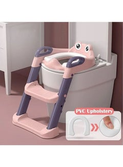 Buy Baby Folding Anti-Slip Potty Training Toilet Chair With Adjustable Ladder in UAE