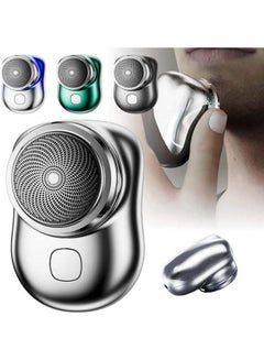 Buy Mini 2023 New Pocket Portable Electric Shaver, Magic USB Rechargeable Travel Razors For Men Shaving Face Silver in UAE