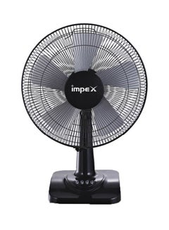 اشتري 16 Inch Table Fan With 3 Speed Control, 100% Copper Motor, Powerful Silent Motor - Strong Air Flow, Stable Base, And Durable Blades TF 7506 Black في السعودية