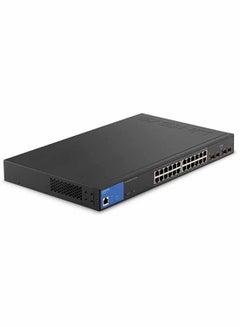 اشتري LGS328PC 24-Port Managed Gigabit PoE+ Switch with 4 1G SFP Uplinks 250W TAA Compliant, Access Control List | LGS328PC Black في الامارات