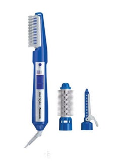 Buy 3 attachments 650W Versatile Hair Styler, 2 Speed Settings, Soft Pouch Blue/White in Saudi Arabia