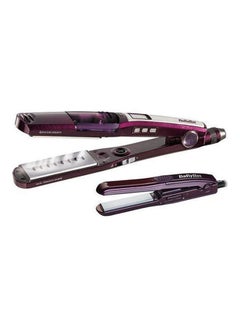 Buy Hair Steam Straightener, Up To 230°, 5 Heat Settings, Led Display, Titanium Ceramic Coating, Ionic Setting, I Temperature Technology, ST396SDE Purple in Saudi Arabia