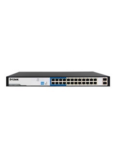 اشتري 250M 24-Port 1000Mbps PoE Switch, With 2 SFP Ports, IEEE 802.3af/at POE, 250W Total Power Budget, Plug and Play Installation | DGS-F1026P-E Black في مصر