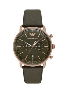 اشتري Men's Analog Round Shape Leather Wrist Watch AR11421 - 43 Mm في مصر