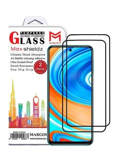 Buy 2 Pack For Xiaomi Redmi Note 9 Pro Screen Protector Tempered Glass Full Glue Back in UAE