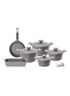 اشتري 10-Piece Xtrema Cookware Set Grey 20سم في السعودية