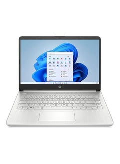 اشتري 14s-dq5022ne Laptop With 14-Inch Display, Core i3-1215U Processor/4GB RAM/256GB SSD/Intel UHD Graphics/Windows 11 Home English/Arabic Silver في الامارات