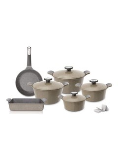 Buy 10-Piece Xtrema Cookware Set Beige 20cm in Saudi Arabia