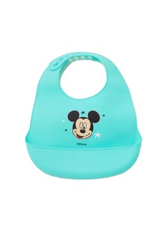 Buy Adjustable Mickey Mouse Silicone Baby Bibs in UAE