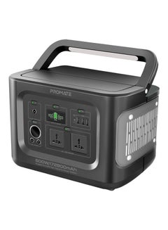 Buy 172800.0 mAh 600W Portable Power Station With 2 AC Sockets, Dual 133W DC Outlets, Socket, 100W USB-C PD Port, 3 USB-A 36W Ports And LED Light Black in Saudi Arabia