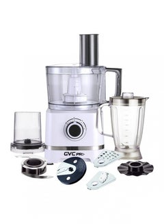 اشتري Food Processor With Blender Jar And Bowl 2.0 L 800.0 W GVFP-303 White في السعودية