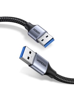Buy USB 3.0 A to A Cable USB to USB Cord Type A Male to Male USB 3.0 Cable Nylon Braided Cord for Data Transfer Hard Drive Enclosures, Printers, Modems, Cameras -1M Black in UAE