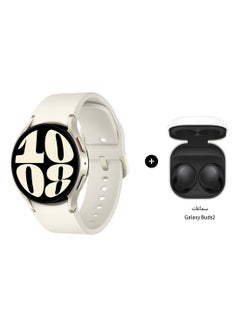 Buy Galaxy Watch 6 40 Mm GPS Smartwatch + Galaxy Buds 2 Cream in UAE