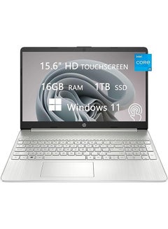 Buy 2022 Touch-Screen Laptop With 15.6-Inch Display, Core i5-1135G7 Processor/16GB RAM/1TB SSD/Intel Iris XE Graphics/Windows 11/ English/Arabic Silver in UAE