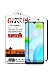 Buy Realme C30 Screen Protector Tempered Glass Full Glue Back Side Black in UAE
