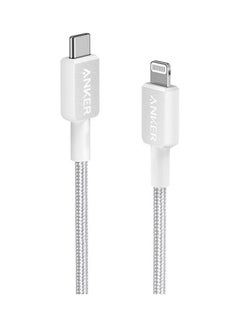 اشتري PD To Lightning Cable For Apple Devices, iPhones, iPads, 0.9 Meters, 322 USB-C To Lightning Cable White في السعودية
