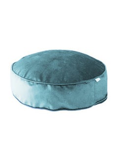 Buy Round Velvet Bean Bag Velvet Turquoise 60x20cm in Saudi Arabia