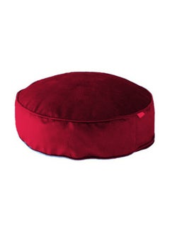 Buy Round Velvet Bean Bag Velvet Burgundy 60x20cm in Saudi Arabia