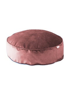 Buy Round Velvet Bean Bag Velvet Dark Pink 60x20cm in Saudi Arabia