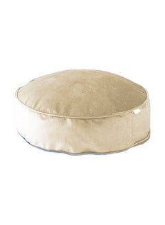 Buy Round Velvet Bean Bag Velvet Ivory 60x20cm in Saudi Arabia