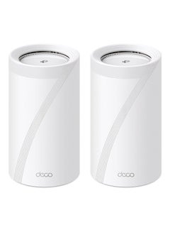 Buy Tri-Band WiFi 7 BE19000  Whole Home Mesh System (Deco BE85) | 12-Stream 22 Gbps | 2× 10G + 2× 2.5G Ports Wired Backhaul, 8× High-Gain Antennas | VPN, AI-Roaming, 4×4 MU-MIMO, HomeShield (2-Pack) White in Saudi Arabia