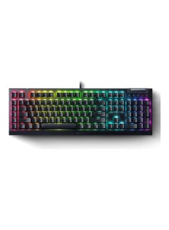 Buy Razer BlackWidow V4 X - Mechanical Gaming Keyboard, Arabic Layout, Green Switches Tactile & Clicky, 6 Dedicated Macro Keys, Chroma RGB, Doubleshot ABS Keycaps - Black in UAE