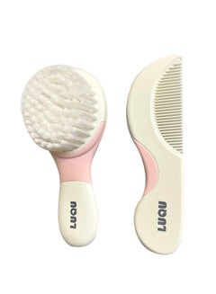 Buy Comb And Brush Set- Pink/White in Saudi Arabia