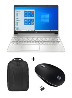 اشتري 15S Laptop With 15.6-Inch Display, Core-i7 1255U Processor/16GB RAM/1TB SSD/Windows 11 With Delta Backpack 15.6-Inch Y4A67LA + Wireless Mouse English Silver في الامارات