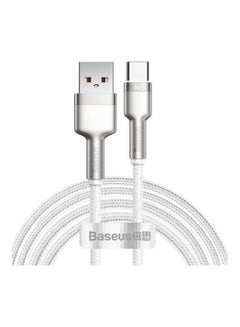 Buy USB To Type C 66W 2M Fast Charging Data Cable For Huawei/Honor/Xiaomi/Samsung/iPad And All Android devices White in UAE