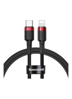 Buy 1M USB C To Lightning 20W QC3.0 Power Delivery Nylon Braided Cable For Iphone 14 13 13 Pro 12 Pro Max 12 11 X XS XR 8 Plus Ipad Red / Black in Egypt