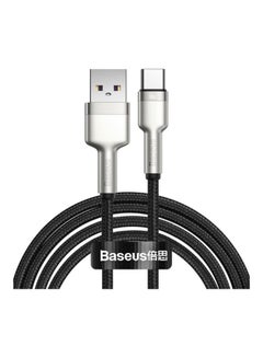 Buy USB To Type C 66W 2M Fast Charging Data Cable For Huawei/Honor/Xiaomi/Samsung/iPad And All Android Devices Black in UAE