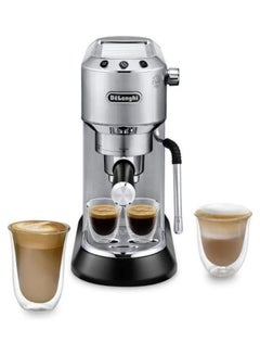 Buy Dedica Arte Manual Coffee Machine With Professional And Modified Steam Wand 1.1 L 1350 W EC885.M Silver in Egypt