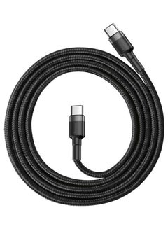 Buy USB C to USB C Cable (1M), 60W Fast Charging USB Type C Charger Cable Braided for Samsung Galaxy, iPad Pro, MacBook Pro 2020, Surface Book 2,and All Type C Devices Black Black in Saudi Arabia
