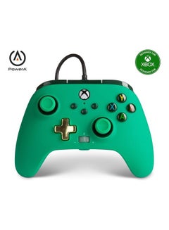 اشتري PowerA Enhanced Wired Controller for Xbox Series X|S - Green, Gamepad, Wired Video Game Controller, Gaming Controller, Works with Xbox One - Xbox Series X في الامارات