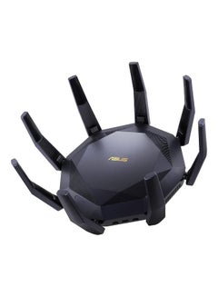 Buy RT-AX89X (AX6000) Dual Band 12-stream WiFi 6 Extendable Gaming Router, Dual 10G Ports, Gaming Port, Mobile Game Mode, Subscription-free Network Security, Instant Guard, VPN Black in UAE