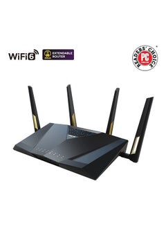 اشتري RT-AX88U Pro (AX6000) Dual Band WiFi 6 Extendable Gaming Router, Dual 2.5G Ports, ASUS Rangeboost Plus, Port Forwarding, Subscription-Free Network Security, Instant Guard, VPN/ Black في الامارات