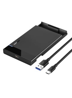 Buy Hard Drive Enclosure USB C 3.1 Gen 2 External Hard Disk Case  to SATA SDD Cover Adapter for 9.5mm 7mm 2.5 Inch SATA I II III PS4 HDD SSD 6Gbps Fast Speed UASP Black in UAE