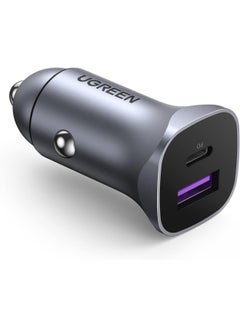 Buy 52.5W Car Charger Cable PD30W iPhone 15 Pro Car Charger Fast Dual USB Ports Fast Car Power Adapter Samsung 25W Car USB Charger With 1M USB C Cable for Samsung, iPhone, iPad, Huawei, Oneplus,etc Black in UAE