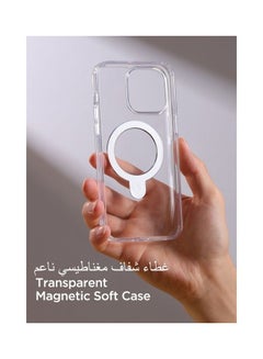 اشتري Magnetic Protective Phone Case With Holder For iPhone 15 Transparent في مصر