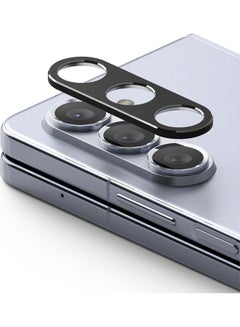 Buy Camera Styling Stylish Aluminum Frame Compatible With Samsung Galaxy Z Fold 5 Camera Lens Protector, Protective Metal Cover For Women, Men Black in UAE