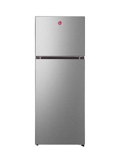 Buy 300 Liters Double Door Refrigerator, 2 Glass Shelves, 3 Bottle Storage Racks, Reversible Door, Frost Free Fridge, Steel Finish, Led Lights HTR-H300S Silver in UAE