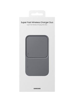 Buy Super Fast Wireless Charger Duo Pad 15W Grey in UAE