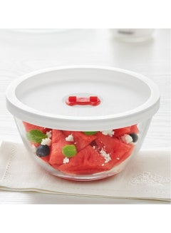 Buy Mixing And Serving Bowl, White Lid 1.3Liters in Saudi Arabia